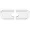 Ekena Millwork Emerald Architectural Grade PVC Ceiling Medallion, 14"W x 7"H x 3"ID x 4 3/4"C x 1"P, Two-Piece CMP14X7ED2-03000 - alternate 3